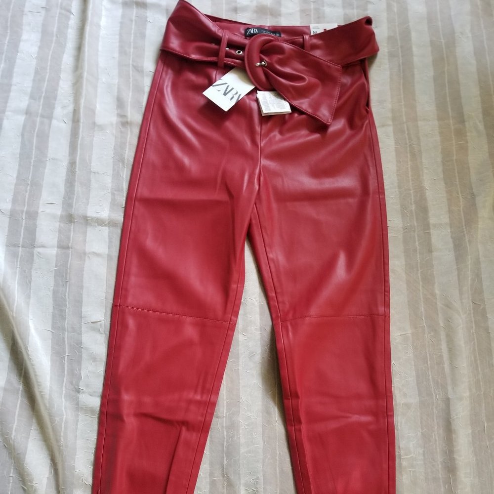High- Waisted Faux Leather leggings SOLD - Picture 11 of 11